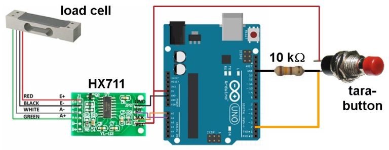 Hx711 схема подключения