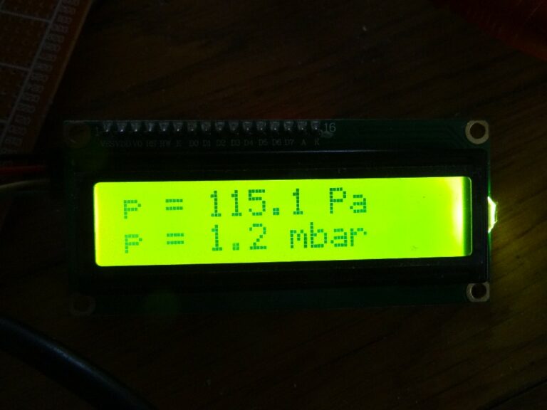PiraniManometer Arduino Stoppi